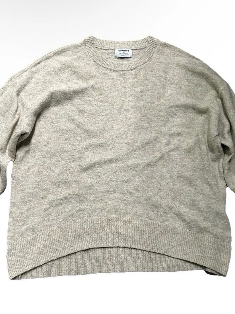 Women’s Old Navy Beige Cream Crewneck Sweater Size XXL